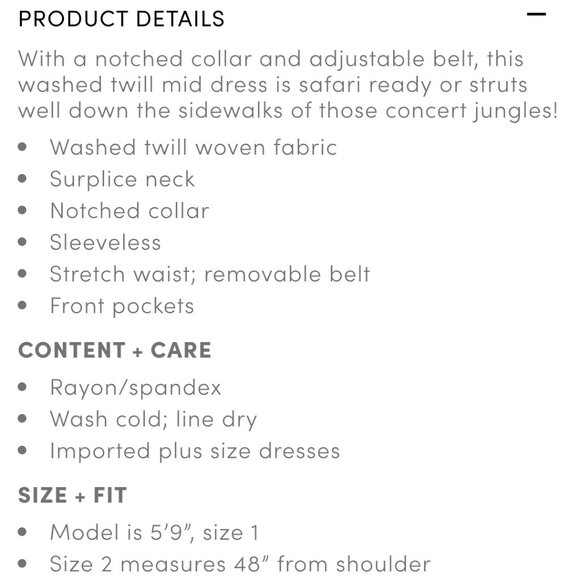 Torrid Size 3 (22/24W) Olive Green Twill Sleeveless Midi Belted Dress NWT - Picture 6 of 16